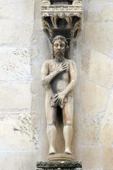Adam, detail of the St. James Cathedral, Sibenik