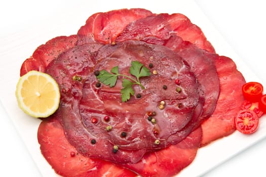 italian cold cuts called  Bresaola