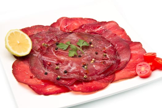italian cold cuts called  Bresaola