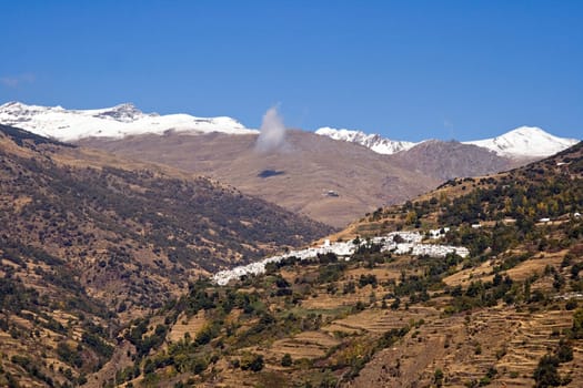 Sierra Nevade with the town of Capileira