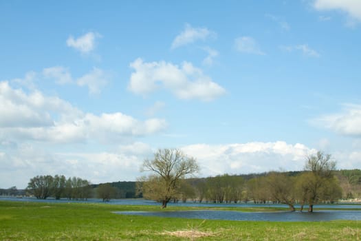 Flooding in the Oderbruch near Lubusz (Frankfurt Oder)