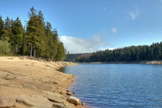 Reservoir of the Oder near Sankt Andreasberg Harz