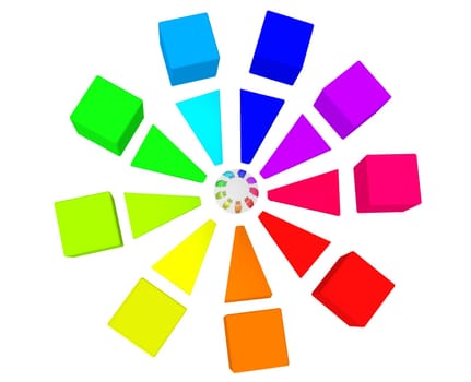 rainbow colors