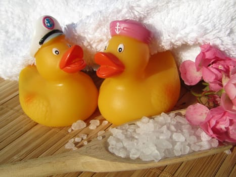 Squeaky ducks while relaxing