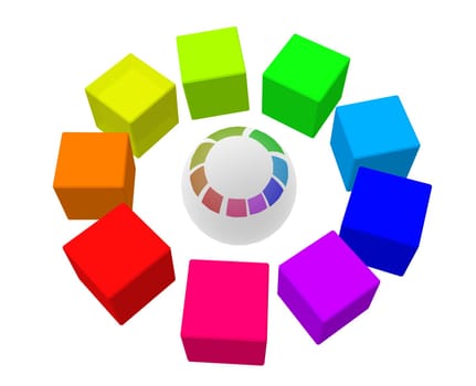 rainbow colors