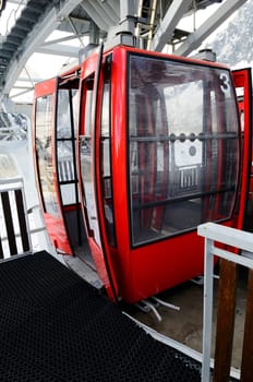 lift of the sea ice to Montenvers, near chamonix, France