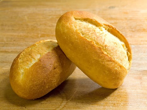 close-up of fresh baked rolls on the table