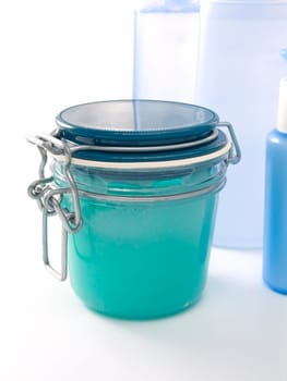 close-up of jar of glass with Peeling