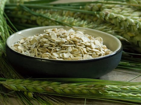 close-up of bowl full of oatmeal