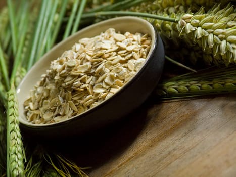 close-up of bowl full of oatmeal