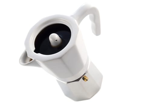 traditional vacuum coffee maker "Little Man"" isolated on white"