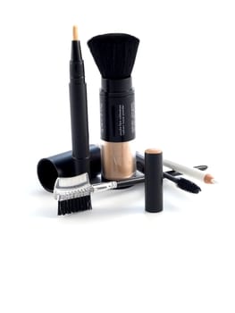 cosmetics series: Set of Face Cosmetics  on white background