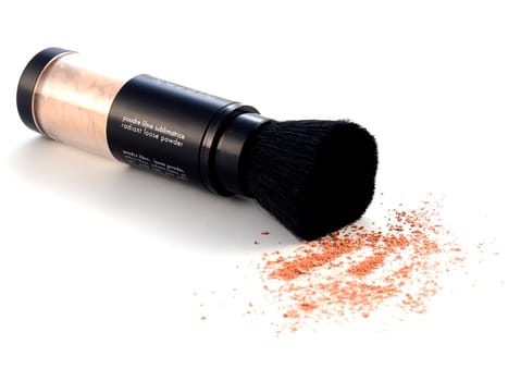 cosmetics series: Face Powder on white background