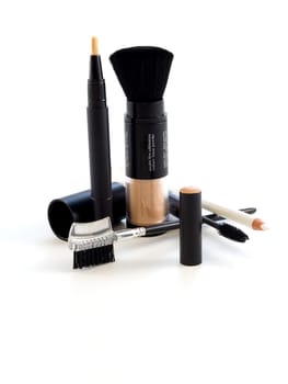 cosmetics series: Set of Face Cosmetics  on white background