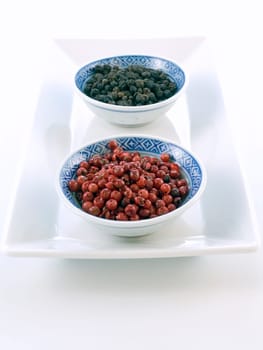series spices: pepper isolated on white background