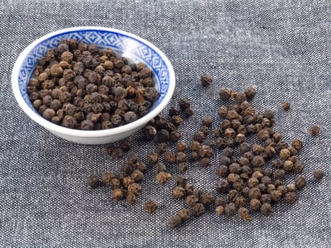 series spices: pepper isolated on white background