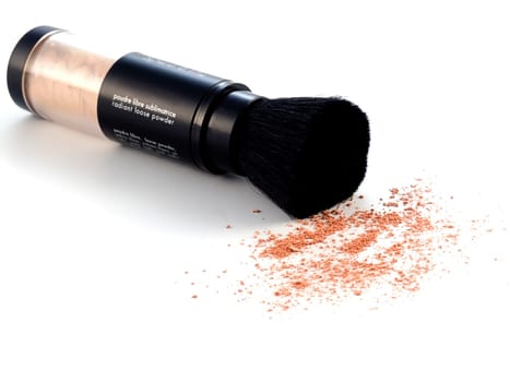 cosmetics series: Face Powder on white background