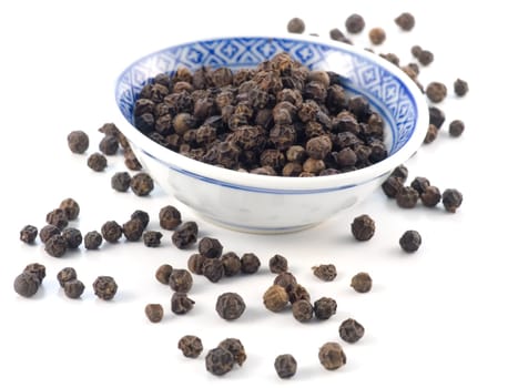 series spices: pepper isolated on white background