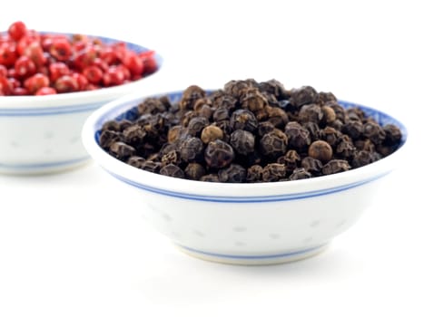 series spices: pepper isolated on white background