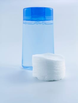 skincare - facial toner with cotton pads