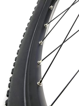 serie sport: Mountain bike tire isolated on white background (close-up)