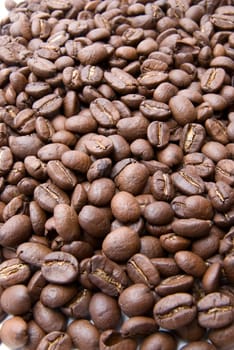 Close up of group coffee beans