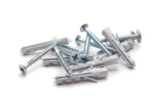 screws isolated on a white background