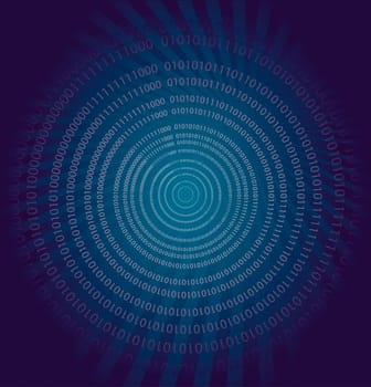 Vector background with binary data