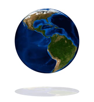 America on the Earth planet. Data source: Nasa