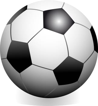 Vector soccer game ball isolated on white background
