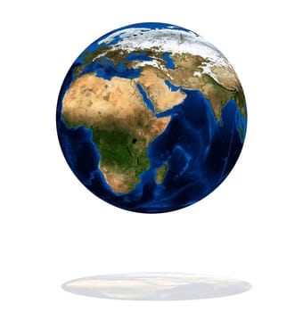 Africa on the Earth planet. Data source: Nasa