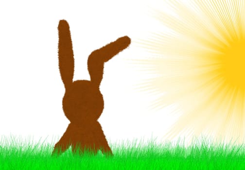 sitting easter bunny