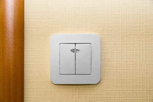 Electrical light wall switch. Western-style renovation.