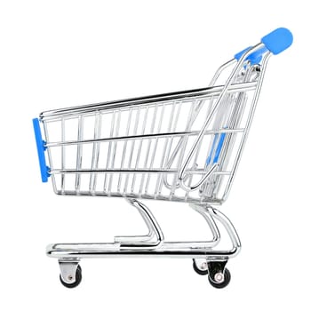 Shopping cart isolated on white background.