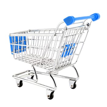 Shopping cart isolated on white background.