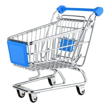 Shopping cart isolated on white background.