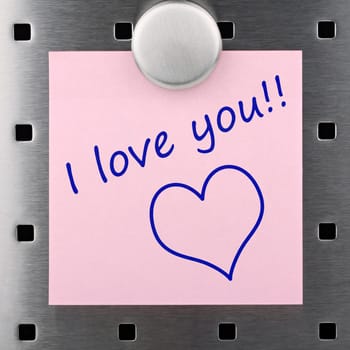 Notepad with message on bulletin board.