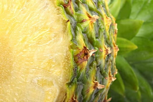 Sliced pineapple in the lateral frontal.