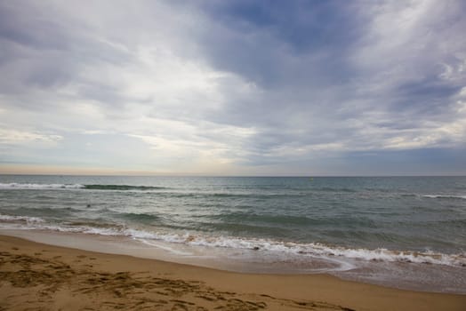 landscape image with the sea and the sky
