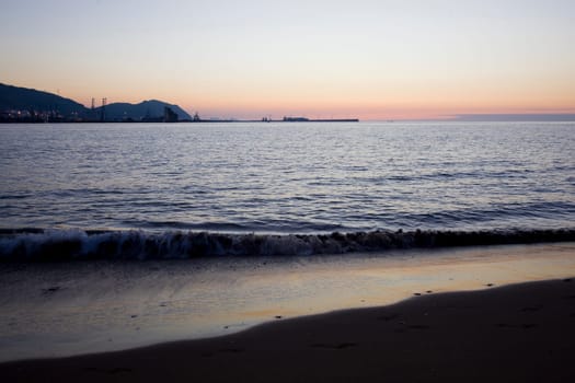 landscape image with the sea and the sky