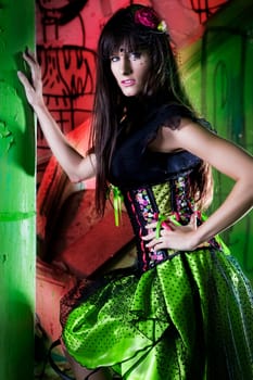 sexy young girl posing in seductive attitude