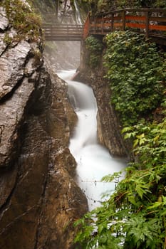 Mountain gorge in the Bavarian Alps.