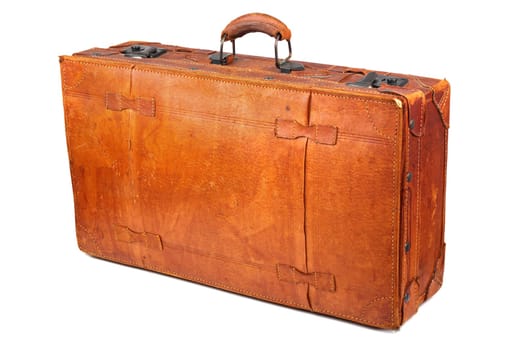 Old leather suitcase.