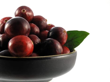 series of vegetable and fruits: cranberries isolated on white beackground