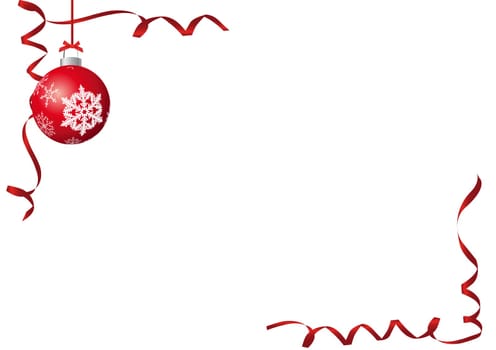 Christmas card with Christmas baubles