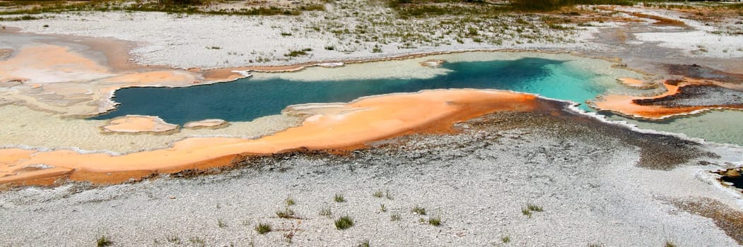 Doublet Pool in the Upper Geyser Basin of Yellowstone National Park.