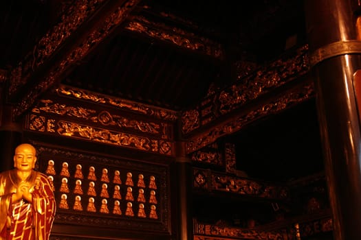 Temple at Wild Goose Pagoda in Xian Old Town,China
