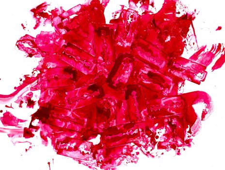 Abstract image of the razor blades in the blood