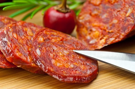 Spanish sausage chorizo