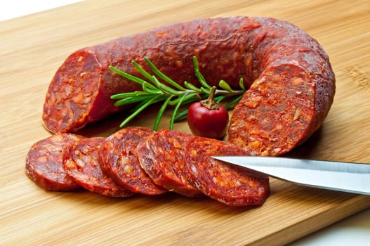 Spanish sausage chorizo